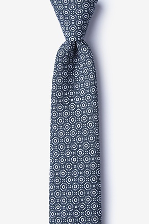 _Reynold Navy Blue Skinny Tie_