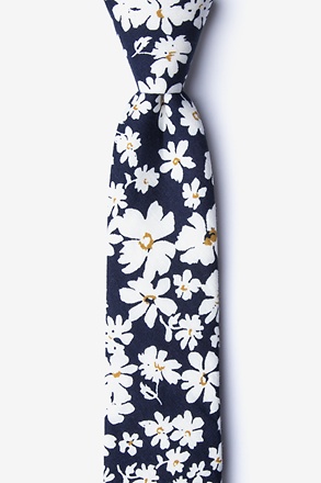 Romeny Navy Blue Skinny Tie