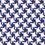 Navy Blue Cotton Sadler Diamond Tip Bow Tie