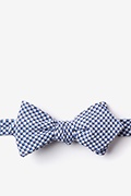 Sadler Navy Blue Diamond Tip Bow Tie Photo (0)