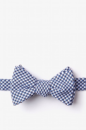 _Sadler Navy Blue Self-Tie Bow Tie_