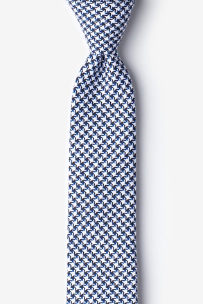 Sadler Navy Blue Skinny Tie