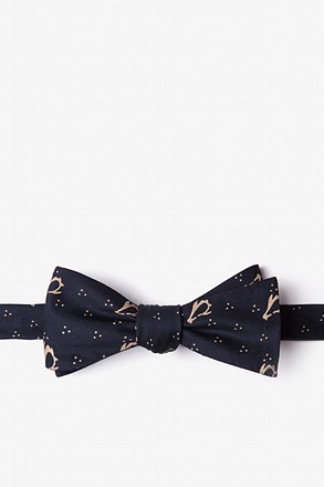 _San Diego Navy Blue Skinny Bow Tie_