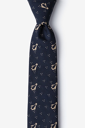 _San Diego Navy Blue Skinny Tie_