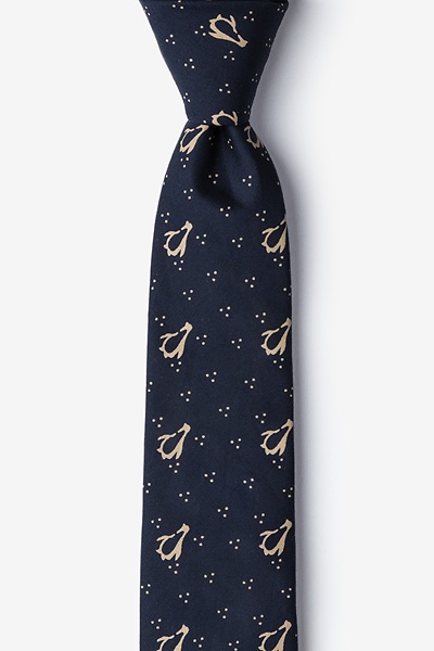 Navy Blue Cotton San Diego Skinny Tie
