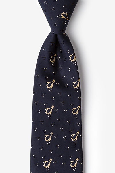 Navy Blue Cotton San Diego Tie
