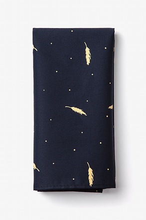 Santee Navy Blue Pocket Square