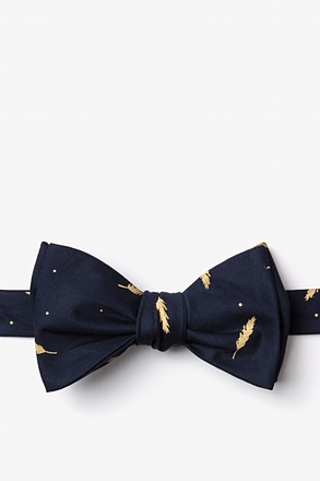 Santee Navy Blue Self-Tie Bow Tie