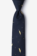 Santee Navy Blue Skinny Tie Photo (0)