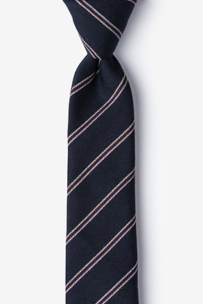 _Seagoville Navy Blue Skinny Tie_