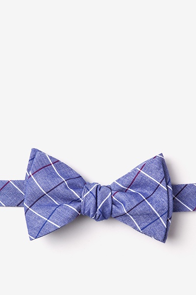 Navy Blue Cotton Seattle Self-Tie Bow Tie