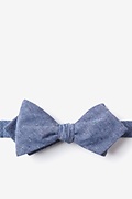 Teague Navy Blue Diamond Tip Bow Tie Photo (0)