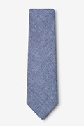 Teague Navy Blue Extra Long Tie Photo (1)
