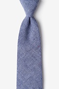 Teague Navy Blue Extra Long Tie Photo (0)