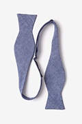 Teague Navy Blue Self-Tie Bow Tie Photo (1)