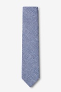 Teague Navy Blue Skinny Tie Photo (0)