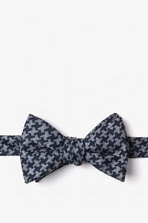 _Tempe Navy Blue Self-Tie Bow Tie_