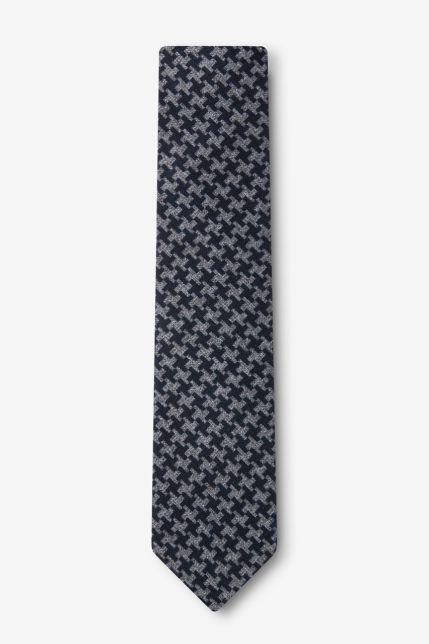 Navy Blue Cotton Tempe Skinny Tie | Ties.com