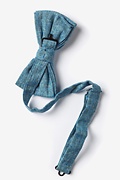 Thompson Navy Blue Pre-Tied Bow Tie Photo (1)