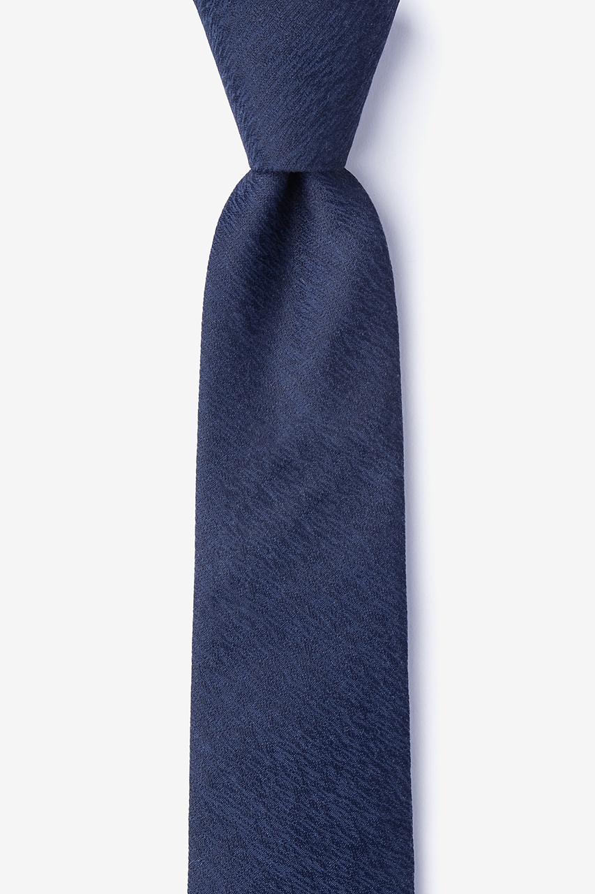 Tiffin Navy Blue Skinny Tie Photo (0)