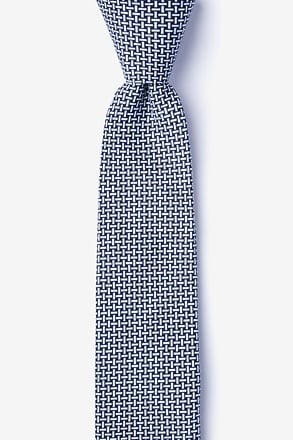 Twin Navy Blue Skinny Tie