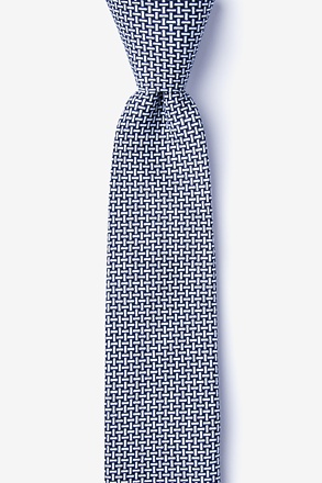 _Twin Navy Blue Skinny Tie_