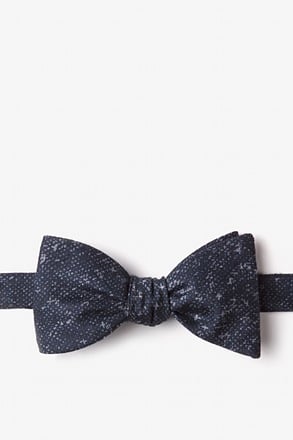 Wilsonville Navy Blue Self-Tie Bow Tie