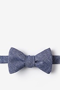 Wortham Navy Blue Self-Tie Bow Tie Photo (0)