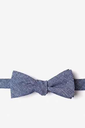 Wortham Navy Blue Skinny Bow Tie