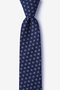 Zane Navy Blue Skinny Tie Photo (0)