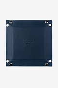 Large Flat-Pack Leather Navy Blue Valet Tray Photo (1)