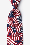 4th of July Navy Blue Extra Long Tie Photo (0)