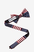 American Flag Navy Blue Pre-Tied Bow Tie Photo (2)
