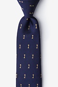 Antique Keys Navy Blue Extra Long Tie Photo (0)