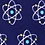 Navy Blue Microfiber Atomic Nucleus Extra Long Tie