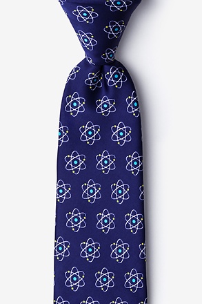 Atomic Nucleus Navy Blue Extra Long Tie
