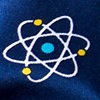 Navy Blue Microfiber Atomic Nucleus Self-Tie Bow Tie