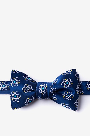 Atomic Nucleus Navy Blue Self-Tie Bow Tie