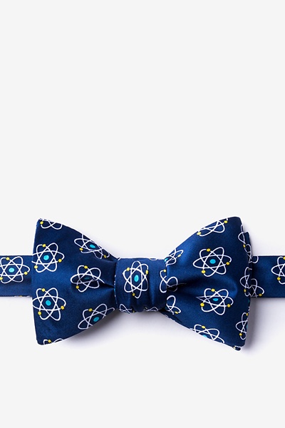 Atomic Nucleus Self-Tie Bow Tie | Navy Blue Science Bow Tie | Ties.com