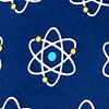 Navy Blue Microfiber Atomic Nucleus Skinny Tie