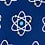 Navy Blue Microfiber Atomic Nucleus Skinny Tie