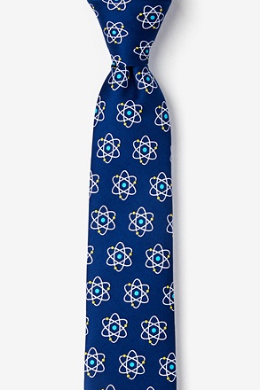 Atomic Nucleus Navy Blue Skinny Tie