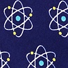 Navy Blue Microfiber Atomic Nucleus Tie