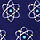 Navy Blue Microfiber Atomic Nucleus Tie