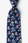 Bicycle Race XL Navy Blue Extra Long Tie Photo (0)