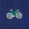 Navy Blue Microfiber Bicycles Skinny Tie