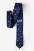 Bicycles Navy Blue Skinny Tie Photo (1)