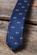 Bicycles Navy Blue Skinny Tie Photo (2)