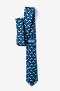 Blue Whales Navy Blue Skinny Tie Photo (1)