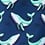 Navy Blue Microfiber Blue Whales Tie